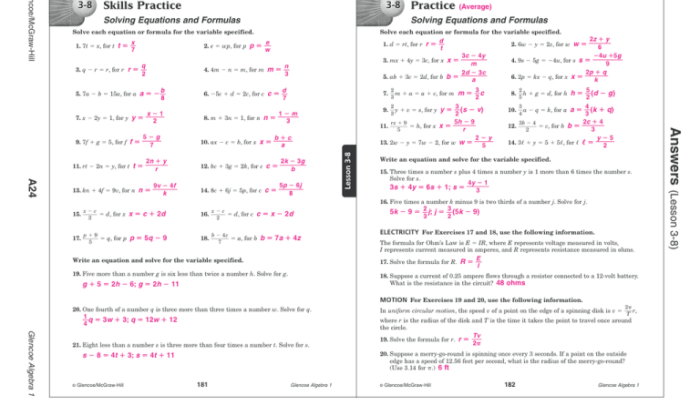 Algebra 2 1.4 practice worksheet answers