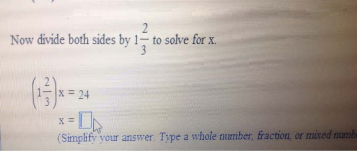 Equation divide solve sides both would number