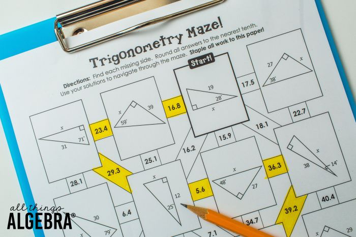 Triangle congruence review maze answer key